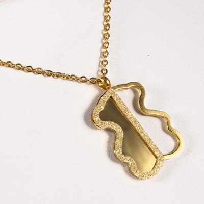 China 18K Gold Plated 316 Stainless Steel Pendants Necklace Customizable For Hollow for sale