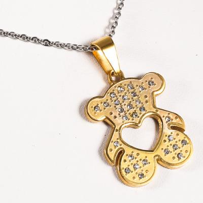 China 316 Stainless Steel 18K Gold Plated Pendants , Heart Shaped Pendant For Girl for sale