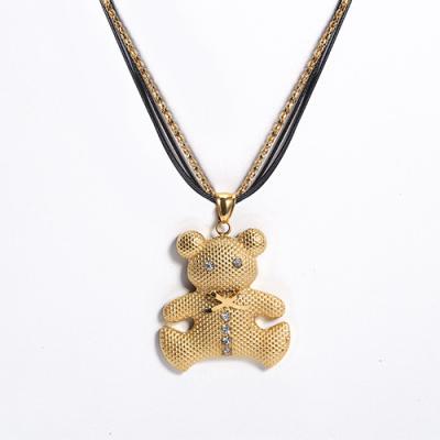 China Popular 18k Gold Plated Pendant / Gold Plated Stainless Steel Jewelry With Crystal for sale