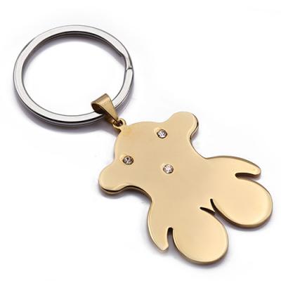 China 316 Stainless Steel 18K Gold Plated Key Ring , Personalised Key Ring For Girls for sale