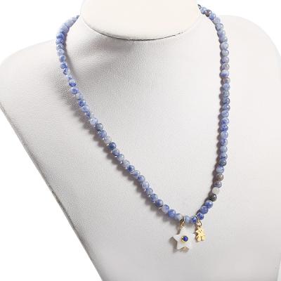 China Star Pendant Gemstone Beaded Necklaces Pearl For Engagement Wedding for sale