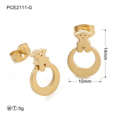 China 316L Stainless Steel Loop Earrings Women Fashion Jewelry Gift for sale