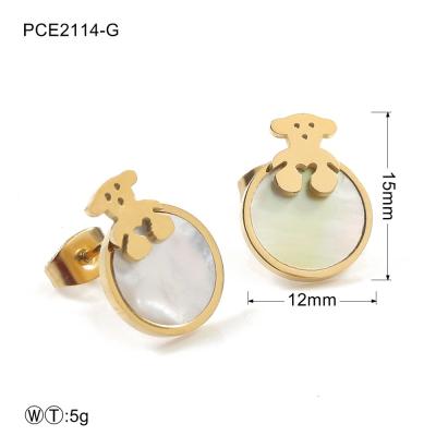 China Round Acrylic Stainless Steel Earrings Girl Jewelry Gift Personalized for sale