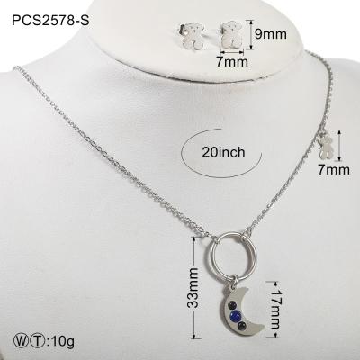 China 20g Stainless Steel Silver Plated Jewellery Set for Anniversary for sale