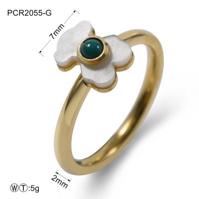 China Modern Stainless Steel Jewellry , Pearl Bear Silver Plated Gold Plated Stainless Steel Ring for sale