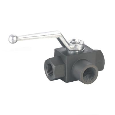 China DN32 Industry Female 1 1/4 BSPP High Pressure 3 Way Ball Valve for sale