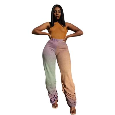 China New Fashion Anti-wrinkle Women's Spring Pants And Trousers Gradient Ramp Loose Plus Size Casual Pants for sale