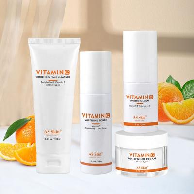 China Moisturizing Nourishing Whitening Free Sample OEM ODM Vitamin C Set Organic Private Label Skin Care Set Products New Body Packaging for sale