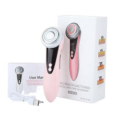 China Hot Selling Electric Led Rejuvenation Roller Wrinkle Remover Light Blue Red Light Beauty Instrument Skin Tightening Face Lift Massager Facial Machine for sale