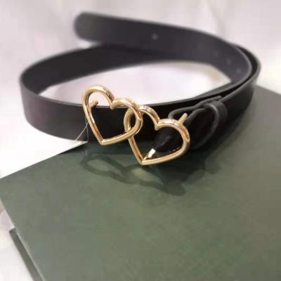 China Wholesale Fashion Alloy Casual Adjustable Buckle Heart Shape ALLOY PU Leather Belt for sale