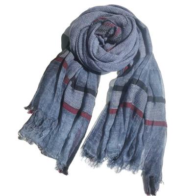 China Fashion. Four Seasons Universal Custom Scarf Soft Cotton And Linen Scarf With Long Tassel Scarf For Men for sale