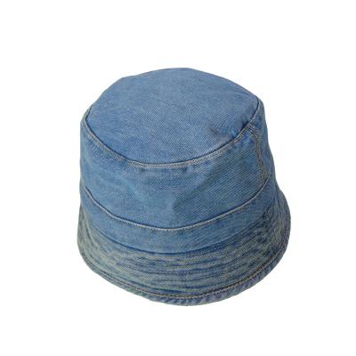 China Fashion cool bucket hat\jeans comfortable\durable fashion summer the cowboy sun vintage denim bucket hat for sale