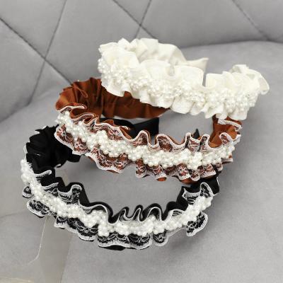 China XYF618 Hot Girl's Fashion Pearl Headband Designs Headband Women Hair Accessories For Wedding Jewelry for sale