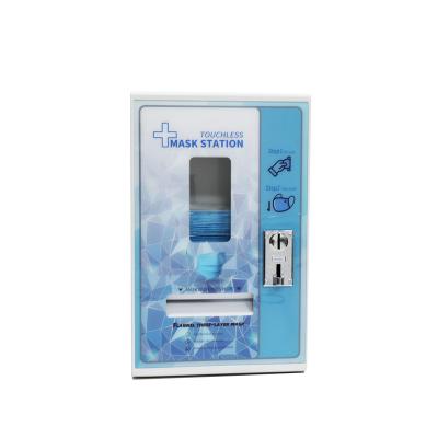 China Wall Mounted Small Size Coin Operated Face Mask Social Sharing Vending Machine for sale