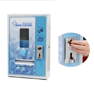 China Mini Size Mask Dispenser Customized Social Sharing Payment Methods Surgical Mask Vending Machine for sale