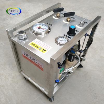 China TEREK 1000Bar / 15000 PSI High Pressure Test Output High Pressure Dual Acting Air Hydraulic Test Pump For Pipes for sale