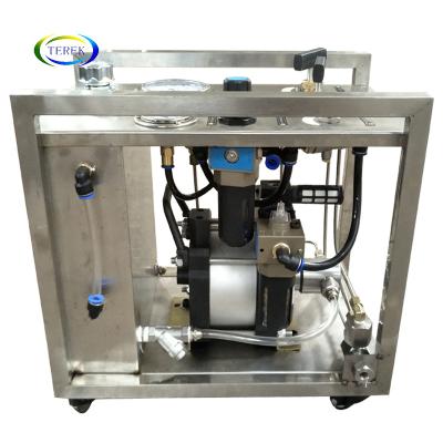 China Terek Brand 10-320 Hydrostatic Test Mpa Pneumatic Pump High Pressure Output Hydrostatic Hydraulic Pressure Test Bench for sale