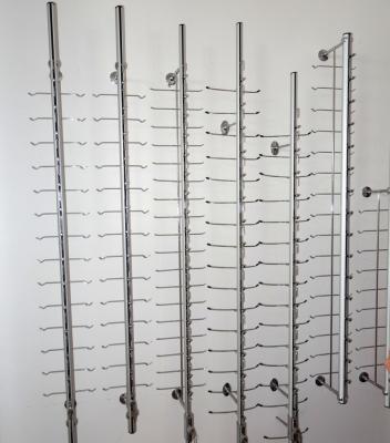 China Lockable wall mounted aluminum and steel glasses show rods for sale