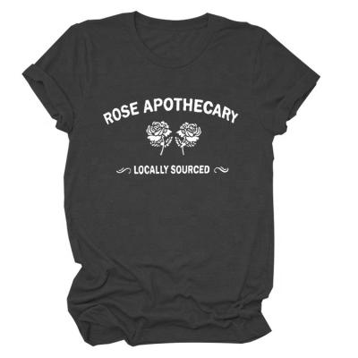 China Rose Apothecary Funny Women's Cotton Summer Short Sleeve O-Neck T-shirt Women Casual Tshirt Women Loose Camiseta Mujer for sale