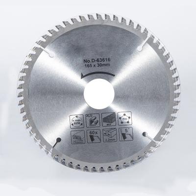 China CTT Aluminum Circular Woodworking Saws Blade 165x2.2mmx60T Aluminum Cutting Saw Blades Out Diameter 165mm Inside Diameter 30mm 60 Teeth for sale