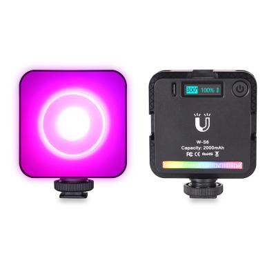 China ABS HAFOKO W-S6 RGB Studio LED Fill Romantic Stand Selfie Vlogging Phone Camera Light Magnet Night Light For Party for sale