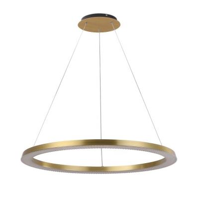 China Modern Luxury Round 32W Gold Vintage Design Circle Shape Aluminum Chandeliers Decoration Pendant Lights For Indoor for sale