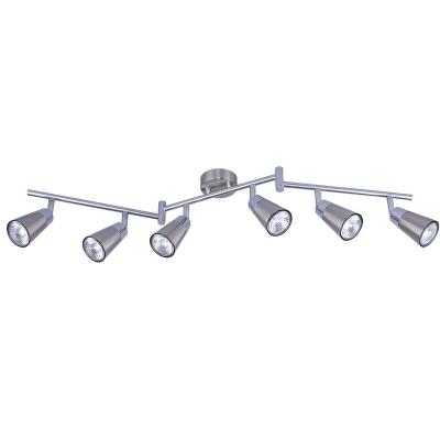 China Vintage Industrial Track Ceiling Spotlight 6-Head LED Lighting Kit Industrial Wall Lamp Fixture For Kitchen Island for sale