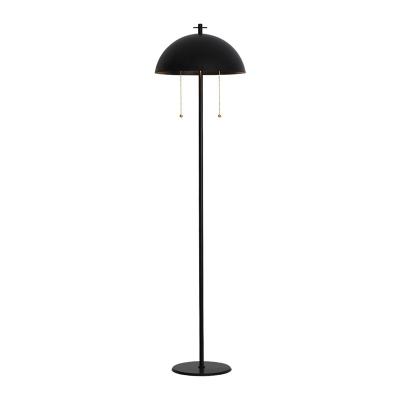 China Modern Designer Vintage Hotel Decor Metal Standing Floor Lamp Long Circle Contemporary Nordic E27 Shade Black Stand Floor Lamp for sale