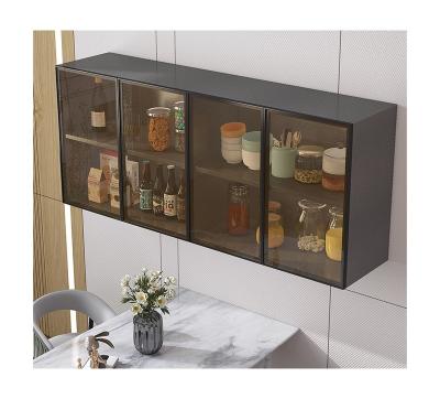 China Living Room Glass Kitchen Cabinet Wall Quality Assurance Door Hanging Cabinet 012 for sale