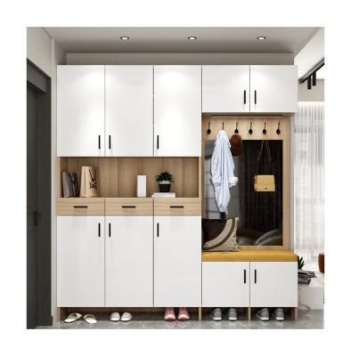 China Minimalist Minimalist Living Room Hall Home Shoe Cabinet Storage Coat Cabinet With Lights for sale