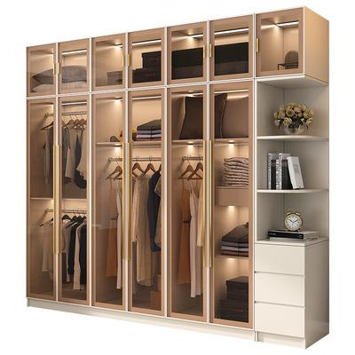 China Custom zero pollution bedroom wardrobe furniture Guangdong modern solid wood bedroom wardr multi-layer multi-functional modern simple style board for sale