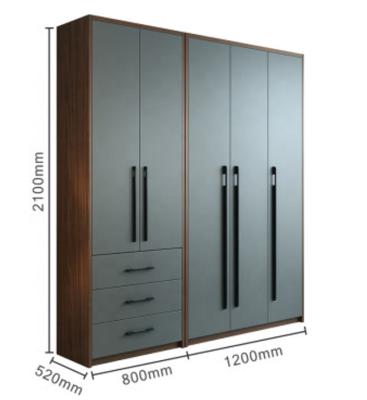 China Polygate Simple Modern Nordic Four or Five Wardrobe Small Family Bedroom Master Bedroom Luxury Wardrobe Light Wardrobe for sale