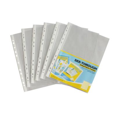 China Soft Hot Selling Office Supplies Transparent File Sheet Protector Pocket for sale