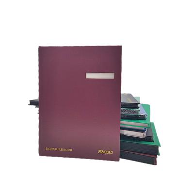 China Good Quality Hard PVC / Paper Signature Book for sale