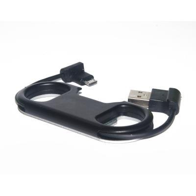 China 20 Mm Android Micro USB Data Cable With Keychain Beer Bottle Opener for sale