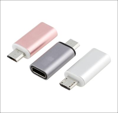 中国 マイクロUSBのアダプター、USBのアダプターへのデータ転送USB CへのアルミニウムUSBのタイプC 販売のため