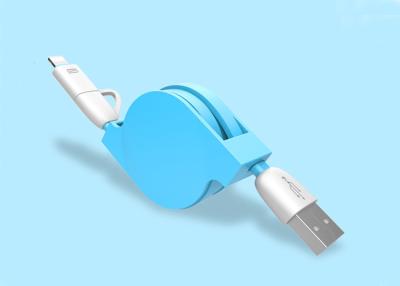 China 2 In 1 + Micro USB Retractable Charging And Data Cable For IPhone for sale