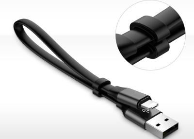 China Un micrófono reversible USB del enchufe y cable plano del relámpago para Android/IPhone en venta