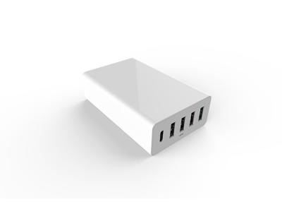 China tipo carga rápida 3,0 de los puertos 51.5W 5 del adaptador rápido de escritorio del enchufe pared corriente alterna de C + cargador del USB C en venta