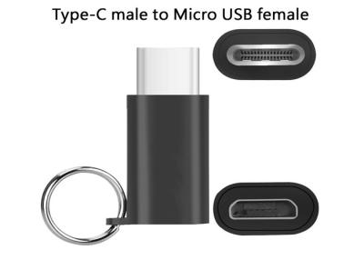 China Galaxy S8 S8+ USB Type C Micro USB Adapter Convert Connector with Keychain for sale