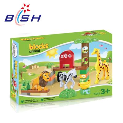 China Best Gift Indoor Animal Zoo Children Playground Toys Indoor Blocks Building Set For Children for sale