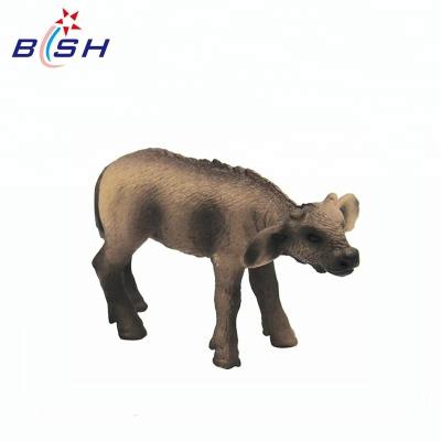 China Wild Animal Model Rubber Buffalo Model Small Animal Toys For Children for sale