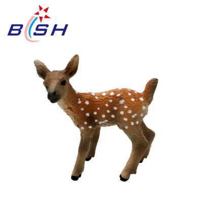 China Wild Animal Models Sika Deer Plastic Animals Figures Toys For Children for sale