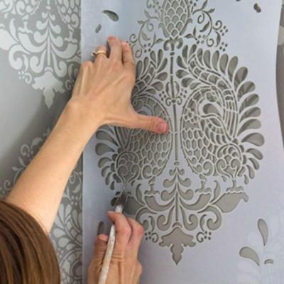 China Wholesale DIY Painting Factory Custom Plastic Stencil PET Eco-Friendly Stencils For Wall Painting Large Stencils for sale