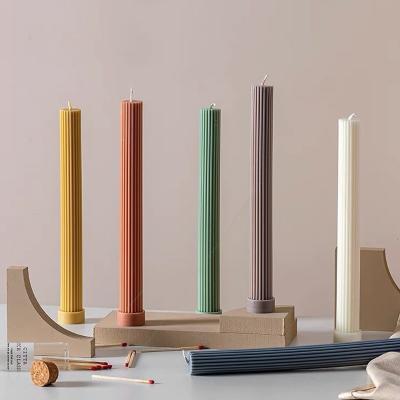 China Birthdays Home Decorations General Lighting Color Pillar Candles Long Rod Wax Colored Beeswax for sale