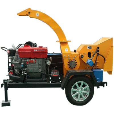 China Garden industrial mobile 5.5 kw motor drum machine shredder Electric wood chipper with 15hp for sale