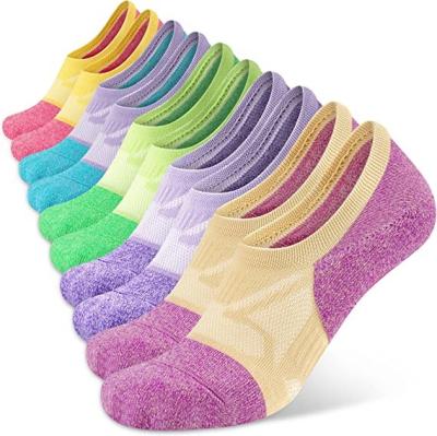 China Women's Ankle Compression Running Socks Custom Color Athletic Low Cut Cushioned Socks for sale