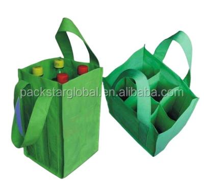 China Wine Bag Water Bottle Pocket Wine Beer Bottle Tote Wedding Party Camping Carrier Shopping Package for sale