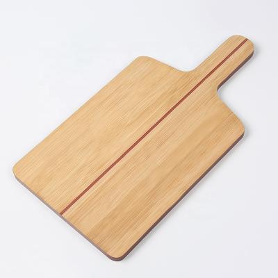 China Wholesale Sustainable Natural Foldable Bamboo Wooden Cutting Board Chopping Plate Serving Board with Handle Silicone Connection for Kitchen for sale