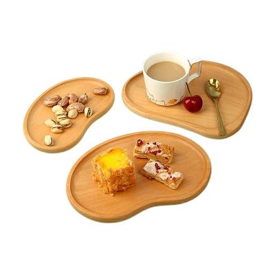 China 2021 Irregular Shaped Hot Selling Beach Kitchen Dish 2021 Tray Kitchen Accessory Tableware Wooden Serving Dish for Appetizer Coffee Snack Tea Dish for sale